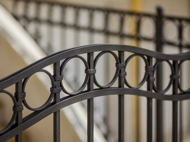 Photo of an ornamental iron fence from a Central North Carolina fencing contractor