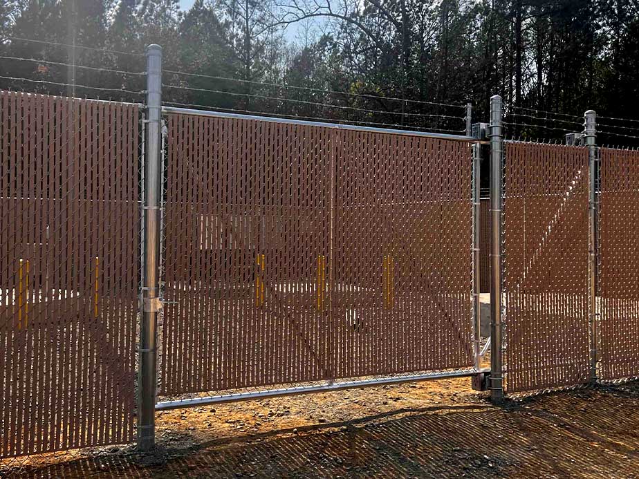 Chain Link semi-privacy fencing in Youngsville North Carolina