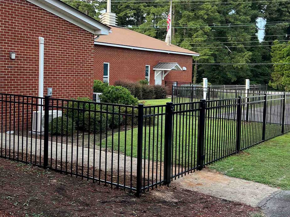 Commercial Aluminum decorative fencing in Youngsville North Carolina