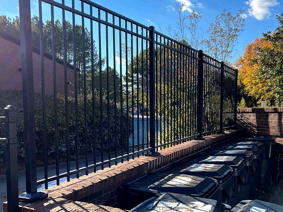 Commercial Aluminum security fencing in Youngsville North Carolina