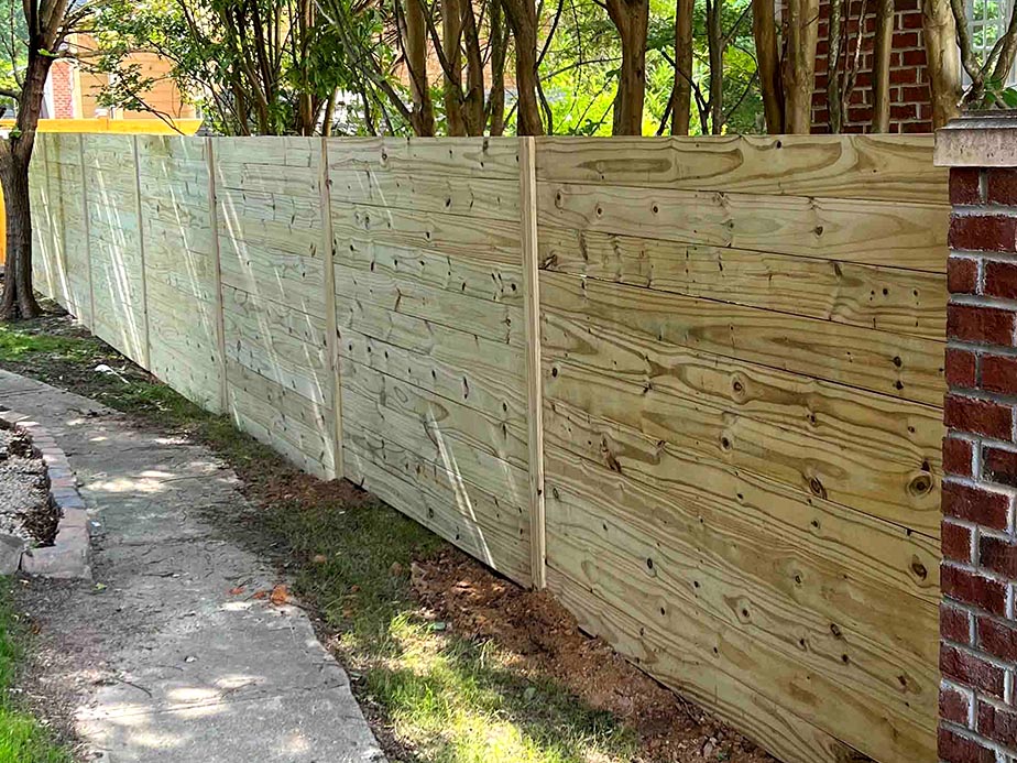 Wood privacy fencing in Youngsville North Carolina