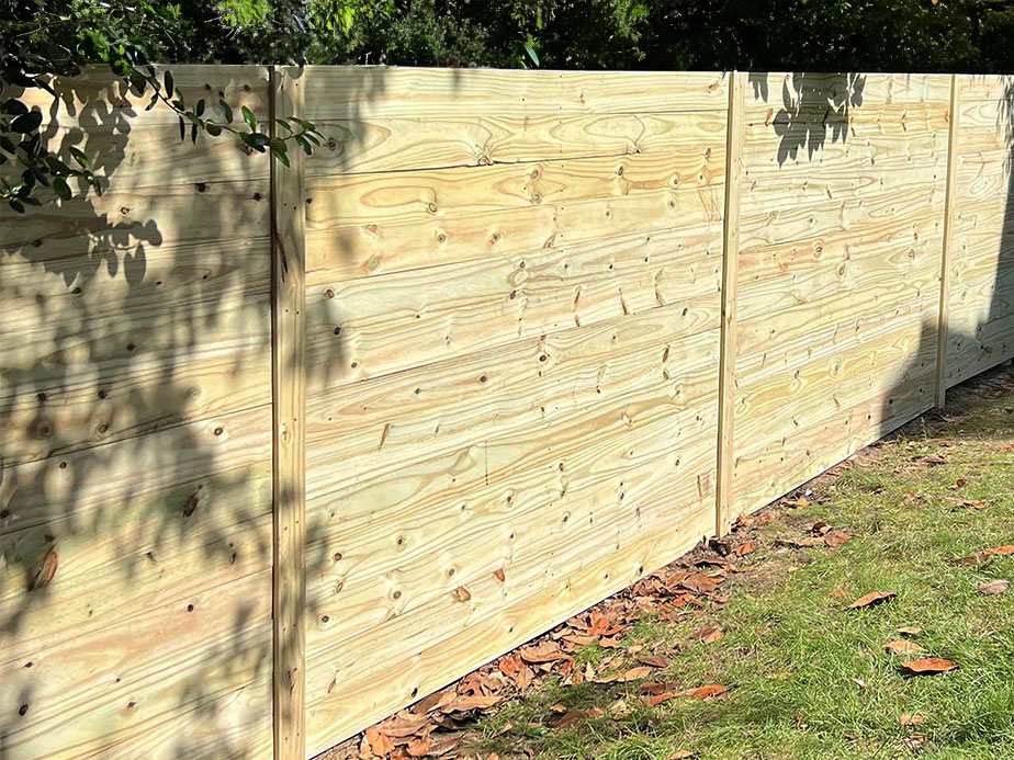 Apex NC horizontal style wood fence