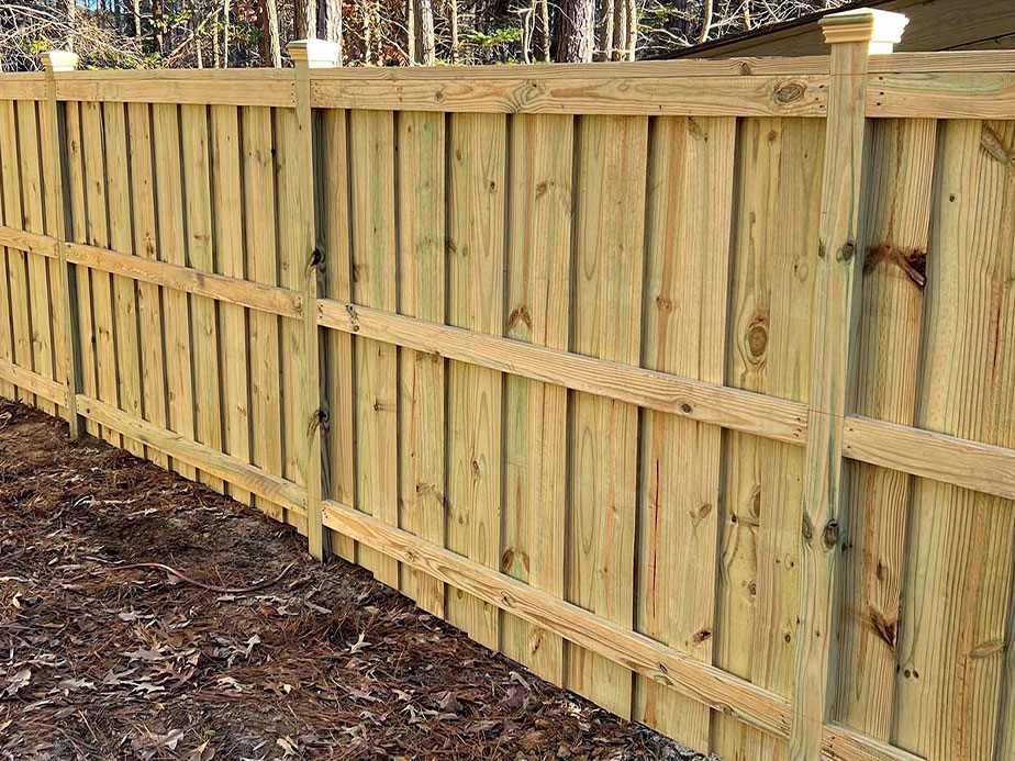 Durham NC Shadowbox style wood fence