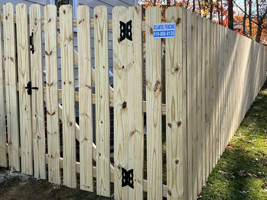 wood fence Wake Forest North Carolina